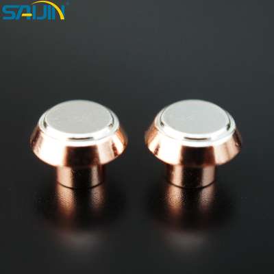 Electrical silver bimetal contacts for switch socket metal parts