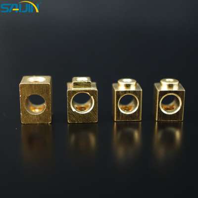 cheap M3 brass screw terminal with electrical silver contact rivets